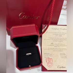 Cartier thin love ring in white gold